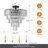 Black Crystal Chandelier 20" Ceiling Light