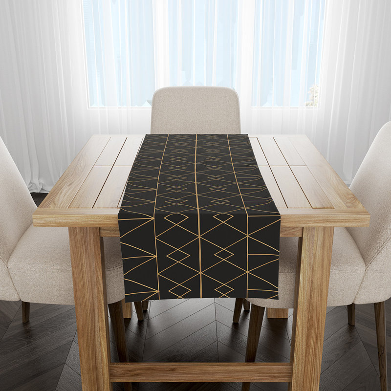 Chemin de table Ismay, Noir