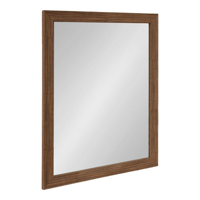 Travon Textured Farmhouse Rectangle Bathroom Mirror