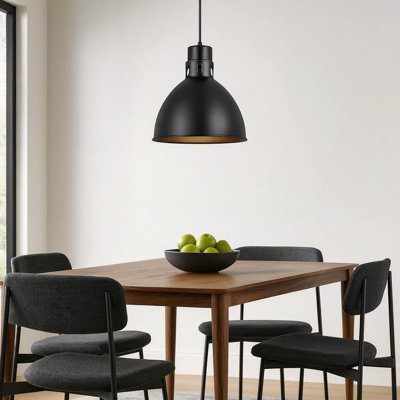 Lonya 10 Inch Modern Pendent Light, Rust Brown Metal Shade, Clean Silhouette