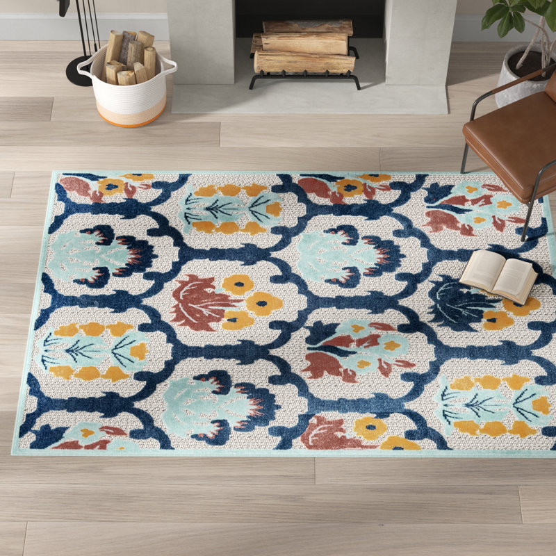 Hartin Indoor/Outdoor Rug Ivory, Rectangle 9' x 12'