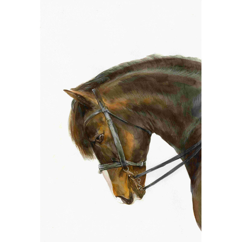 Le cheval peint à la main, H 12 po x l 8 po