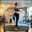 Trampoline FLizE Rebondeur pour adultes, mini trampoline pliable avec guidon réglable pour enfants, mini trampoline d'intérieur avec bandes élastiques pour la forme, noir