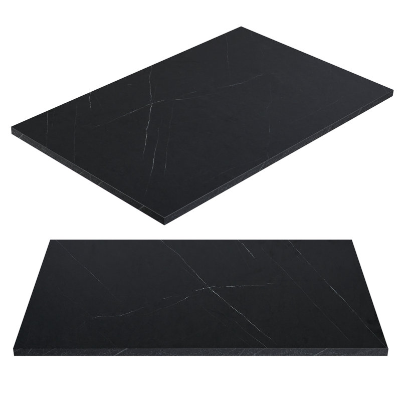 Plateau de table universel 30 x 20 pouces Kaboon, paquet de 2, nuage nuage / marbre noir, Atlas des nuages / marbre noir