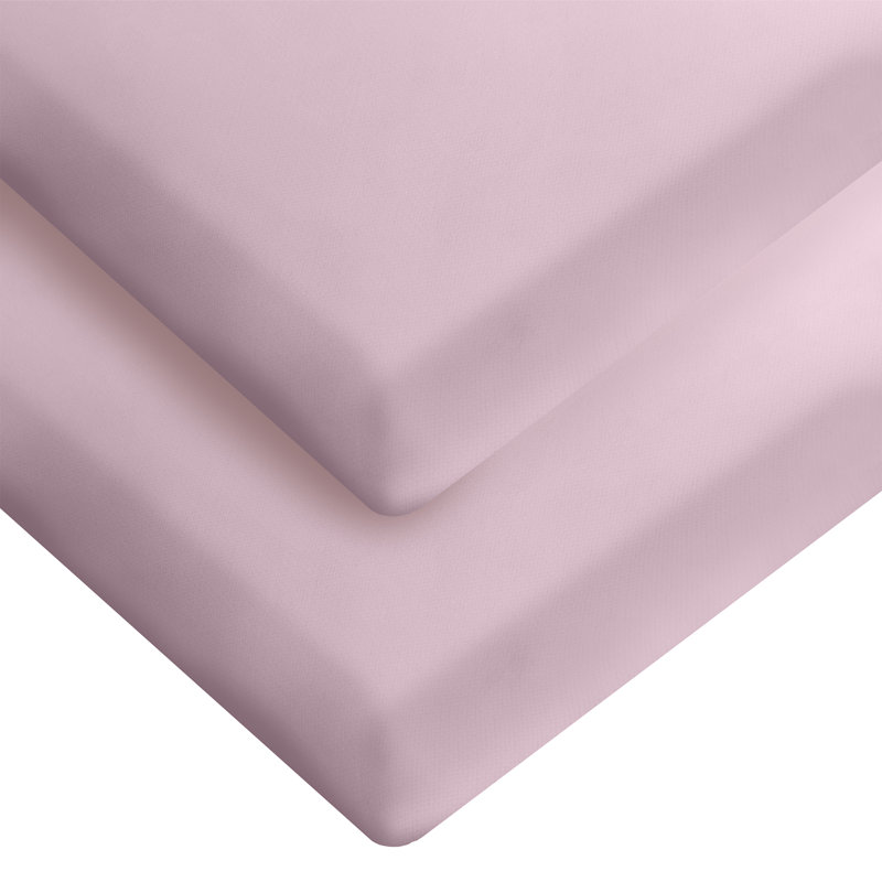 Safe Nights Fitted Sheets, Pink, Crib