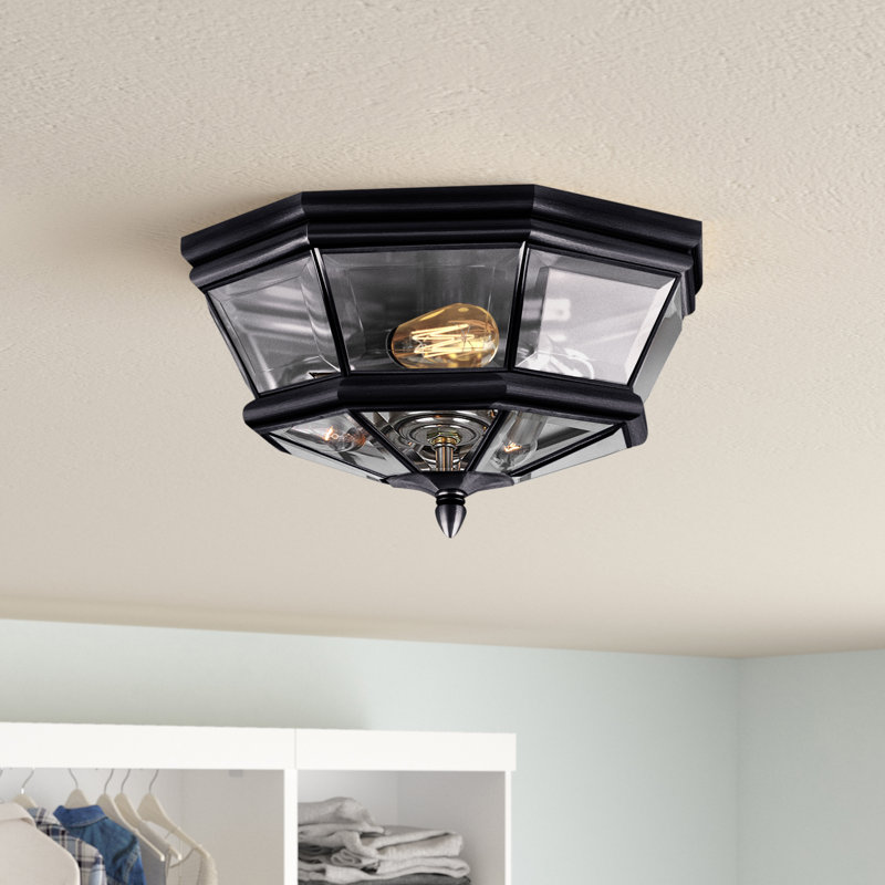 Plafonnier encastré 3 lumières 15,25 po Newbury, Noir mystique