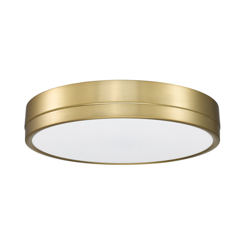 Plafonnier encastré 1 lumière Brexleigh en noir mat, Or moderne
