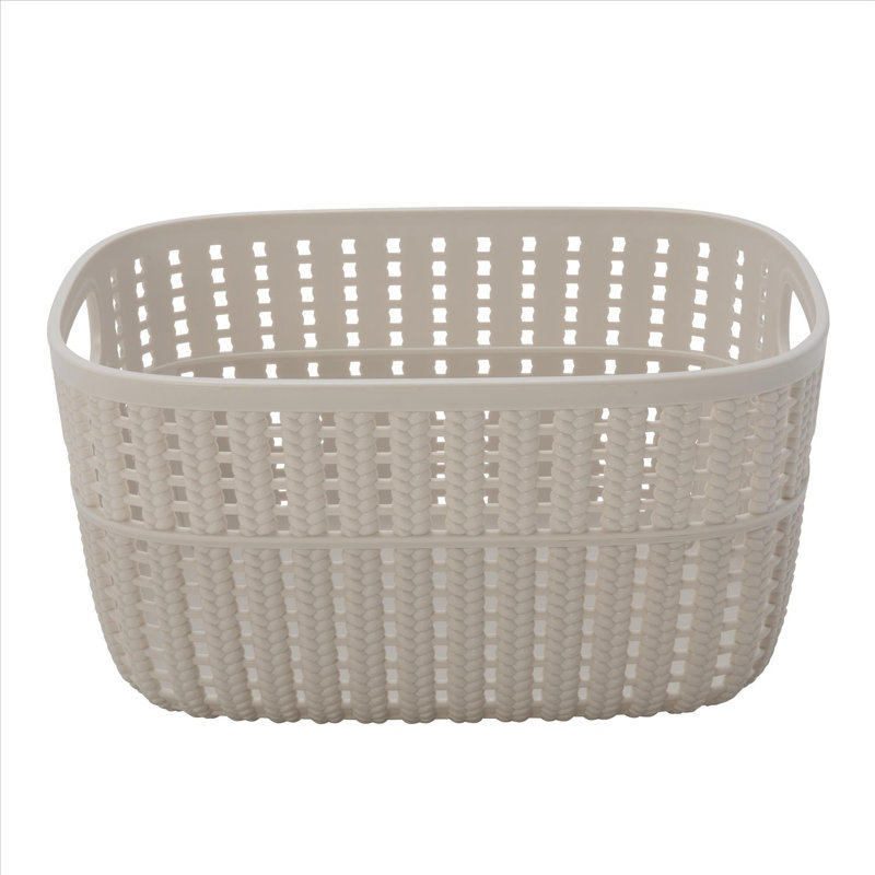 Ensemble de paniers en plastique, Ivoire