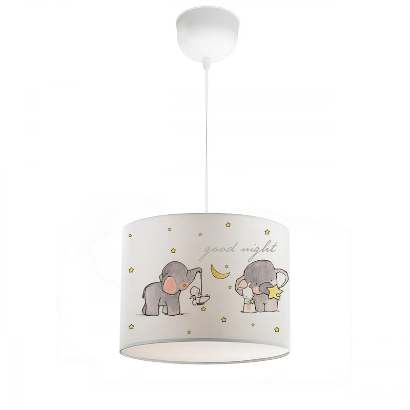 Lustre en tissu élégant avec douille E27, 40 W maximum, diamètre du capuchon 9,4 po x hauteur du capuchon 8,3 po, hauteur totale 27,6 po | Parfait pour le salon, la salle à manger et le vestibule | Lumière tamisée et design élégant