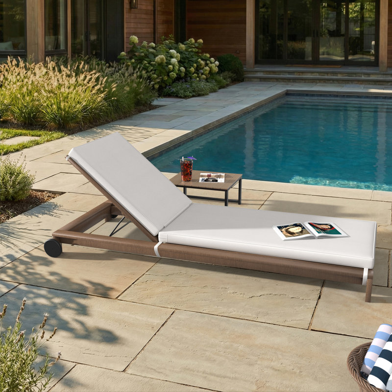 Sunbrella® Outdoor Chaise Cushion, 24" W x 73" D, Canvas Natural