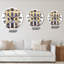 Horloge murale bohème et éclectique jaune-1121899814