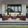 Wicker 6 - Person Modular Patio Conversation Sets with Cushions