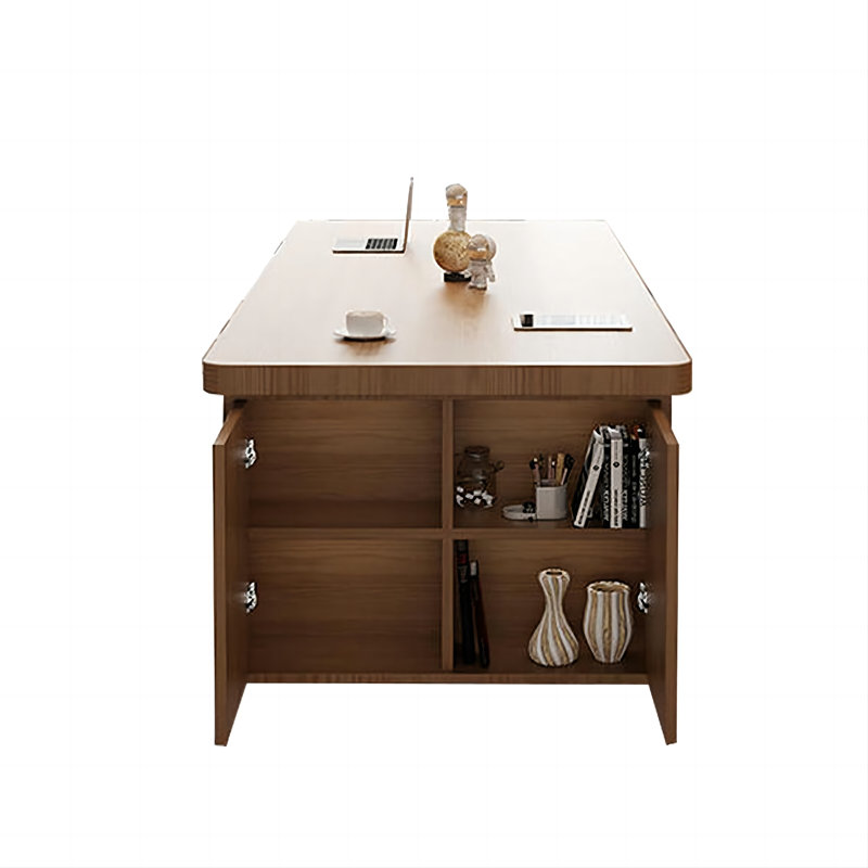 Bureau de direction rectangulaire avec armoire Rochelly, H 29,53 po x l 78,74 po x P 31,5 po