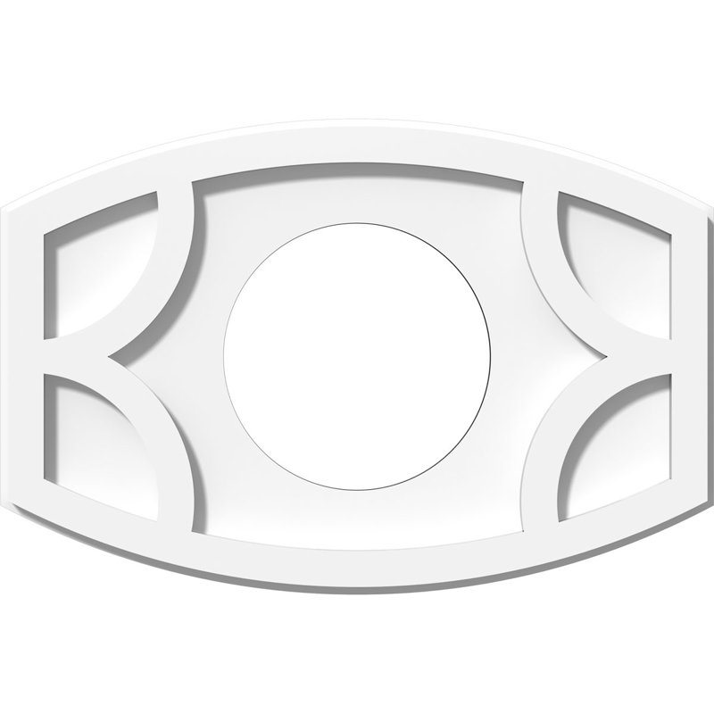 Médaillon de plafond contemporain en PVC de qualité architecturale Kailey, H 1 po x l 16 po x P 10,625 po