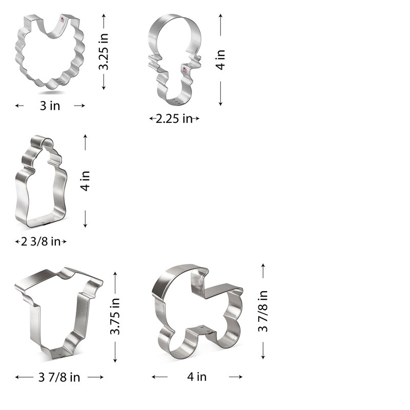 CookieCutter.com 5 -Piece Non-Stick Cookie Cutter