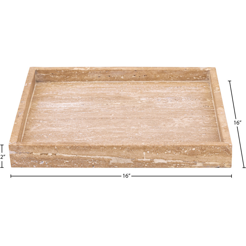 Barletta Tray, Travertine