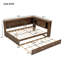 Lit de jour en bois avec tablettes de rangement, lit plateforme, cadre de lit, lit d'invité-1294734851