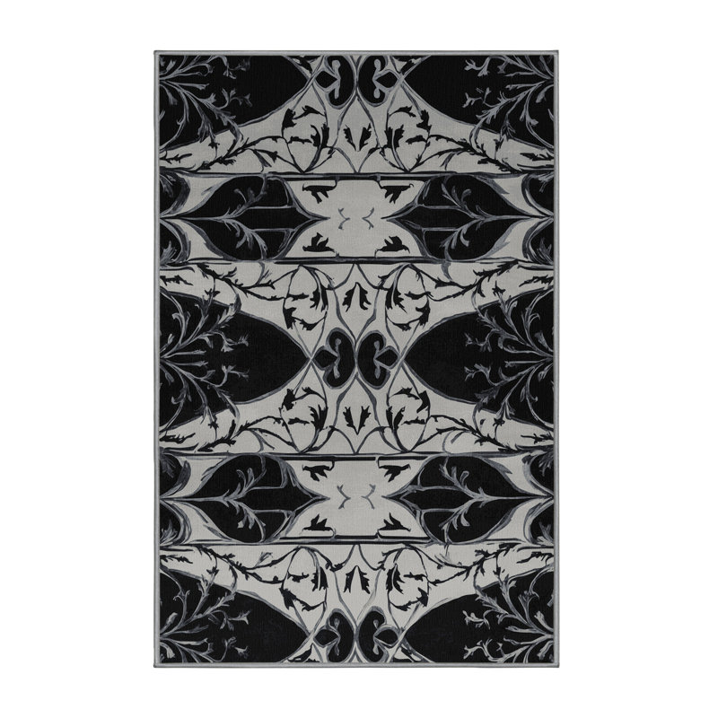 Obsidian Scroll Rug, Rectangle 8' x 12'