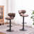 2 , Brown - Adjustable, Base, 360 Swivel Seat With Soft Padding In For Versatile Use-1329332297