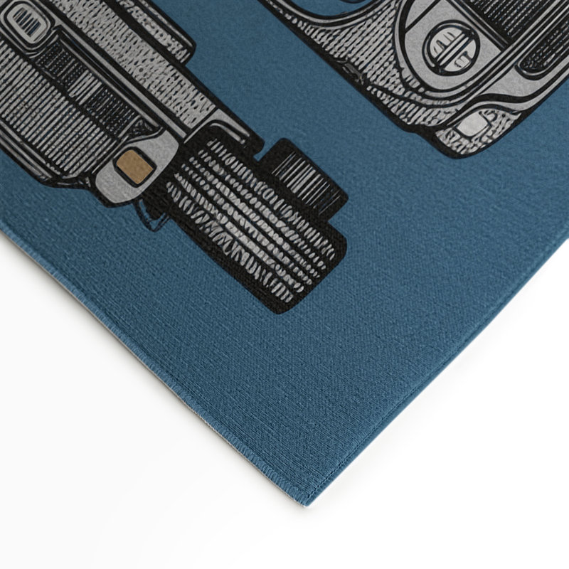 Tapis intérieur et extérieur bleu Transport, Rectangle 9 pi x 12 pi