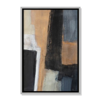 Karl Metallic Slate I Framed On Canvas Print