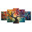 Yacine - Arbre de vie, ensemble d'art mural sur toile