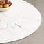 Table de salle à manger ronde en pierre frittée résistante aux rayures et à la chaleur avec plateau tournant rotatif - Élégance moderne pour les rassemblements de salle à manger