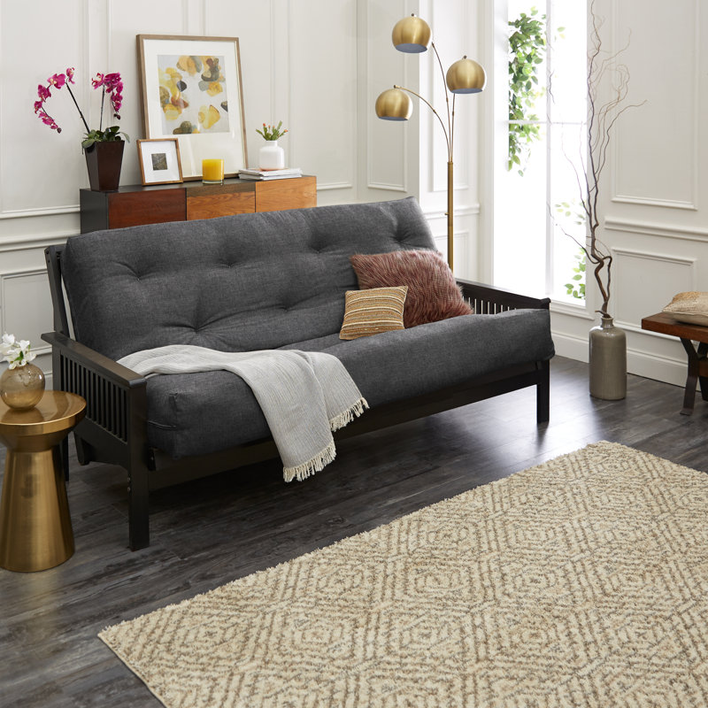Matelas de futon Dirksen, Double, 10 po, Gris foncé