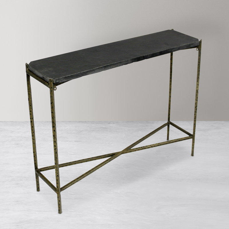 Jamez Stone Top Console Table, 24" H x 32" W x 8" D