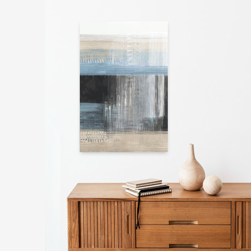 «Mute Horizons In Motion», paysage moderne abstrait, art, H 24 po x l 16 po