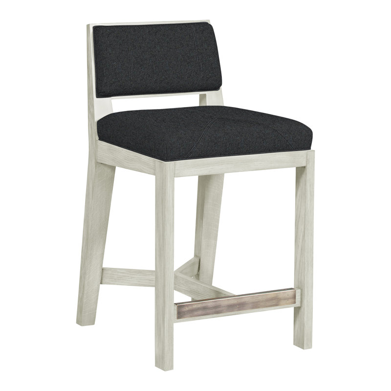 Scoville By Thom Filicia Upholstered Counter Stool with Solid Wood Frame, Wrenn, Lagon Ian