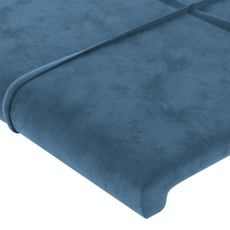Headboard, 88cm H x 83cm W x 23cm D, Dark Blue Velvet