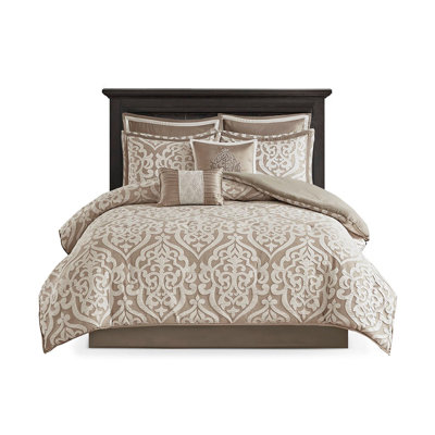 8 Piece Jacquard Comforter Set