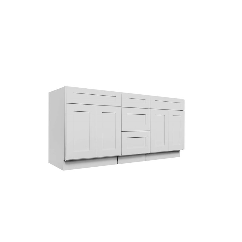 Base de meuble-lavabo double 60 po Brilliant, Gris