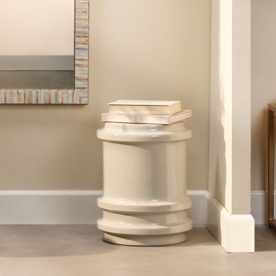 Tabouret en céramique Reglet, blanc