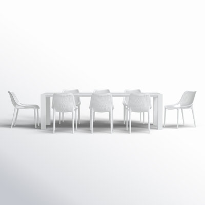 Farrah Rectangular 8 - Person 102"-118" Long Dining Set
