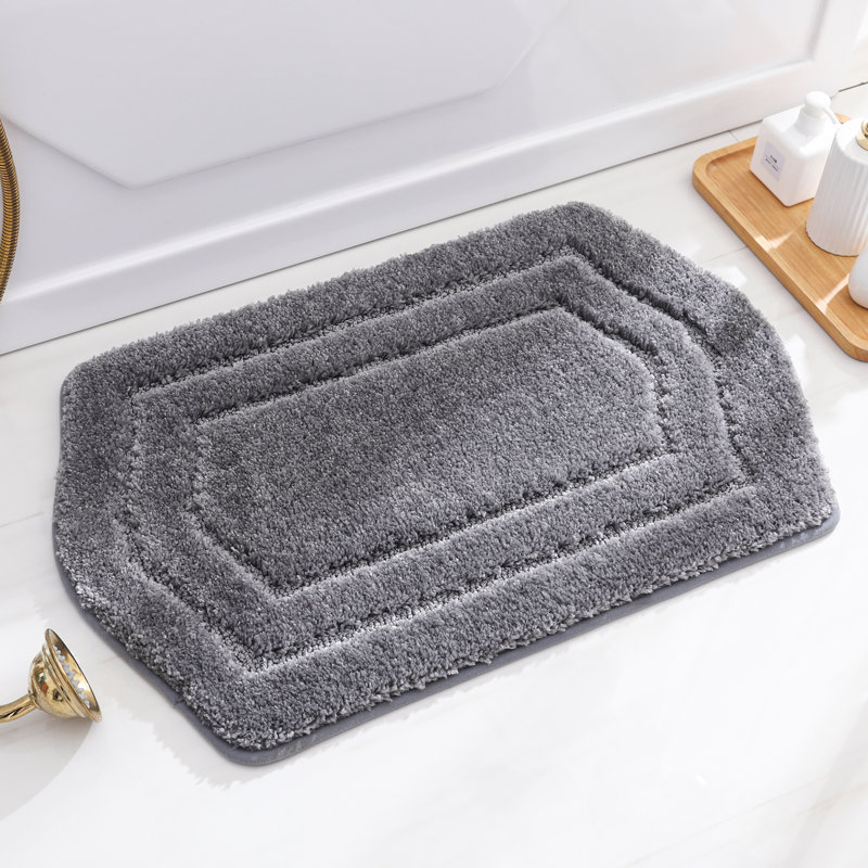 Non-Slip Bath Rug, Grey, 43.2cm W x 68.6cm L