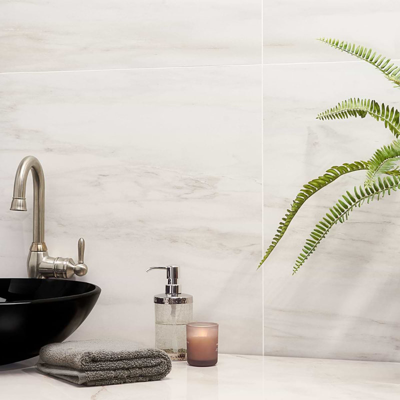 Dreamstone 24X24 Matte Porcelain Tile, Dolomite Snow Matte