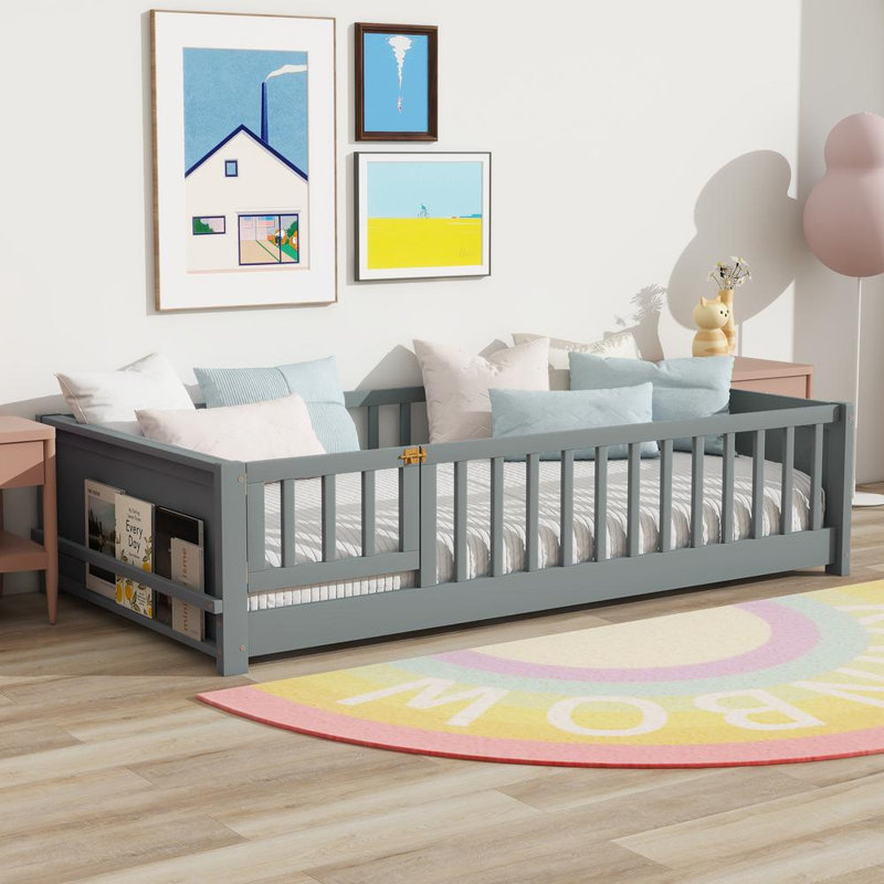 Twin Size Floor Bed (Gray)