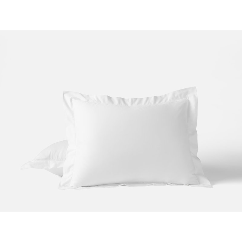 Heirloom Organic Sateen Sham Alpine White, Alpine White, Standard