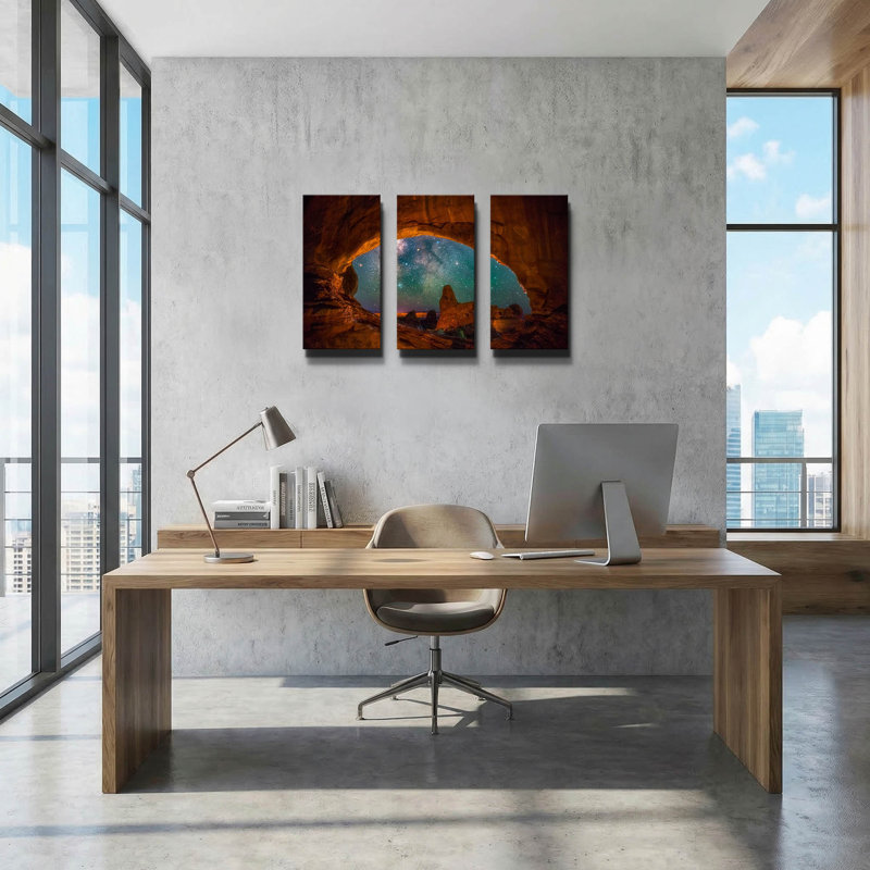 « Fenêtre sur le ciel - Parc national des Arches », triptyque mural de Darren White, 91,4 cm x 61 cm, 78 po x 34 po