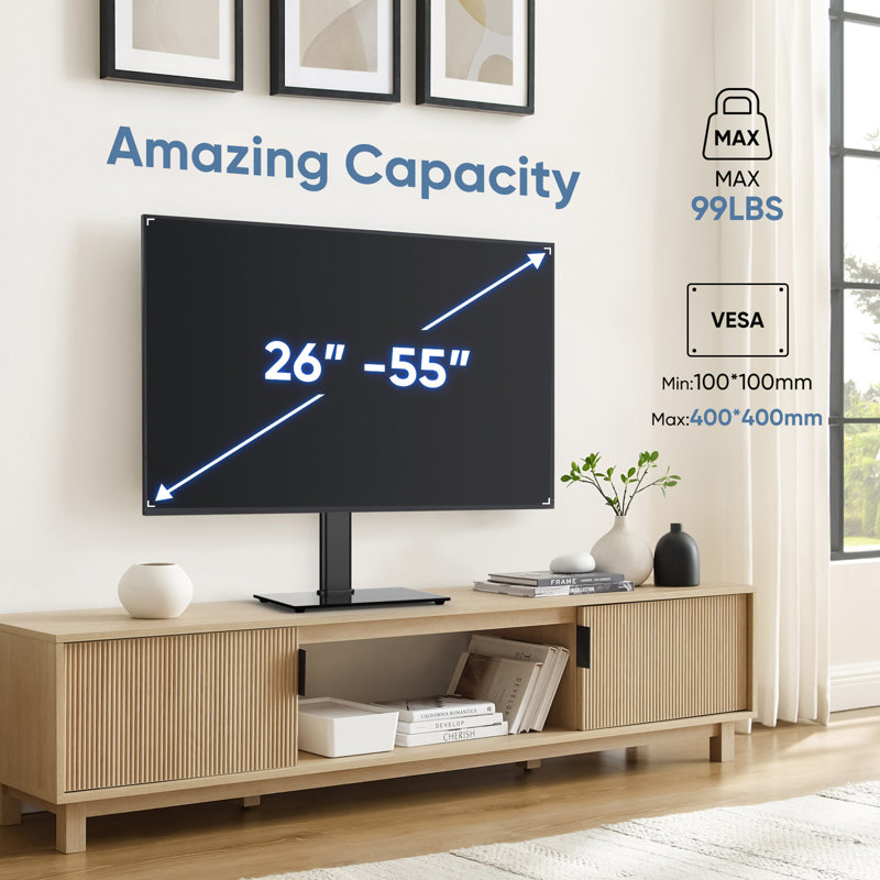 Universal Rotating TV Stand, 3-Height Adjustable
