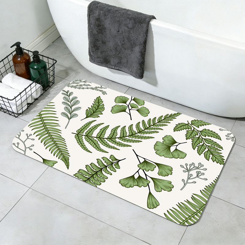 Thin Non Slip Bath Mats Machine Washable, Single - 32" L x 20" W