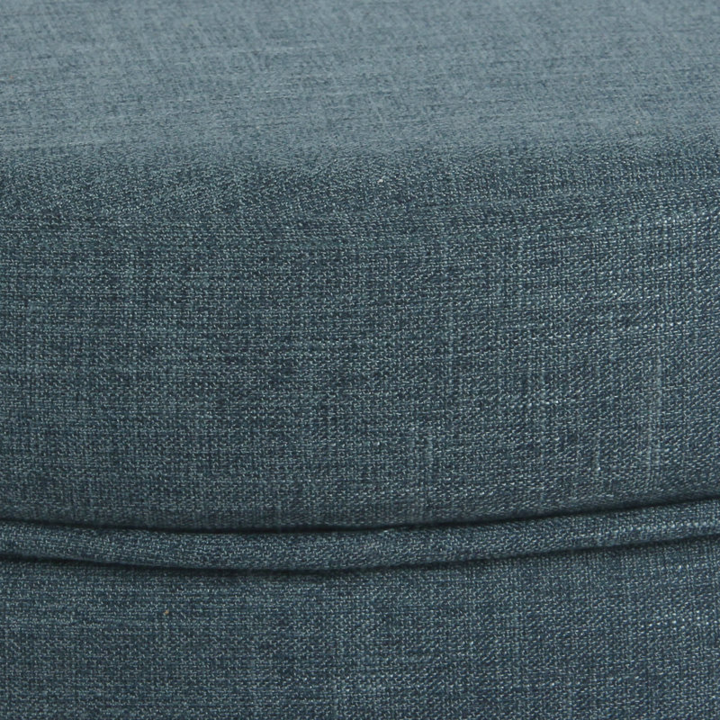 Repose-pieds rond avec rangement Chew Stoke, Bleu sarcelle