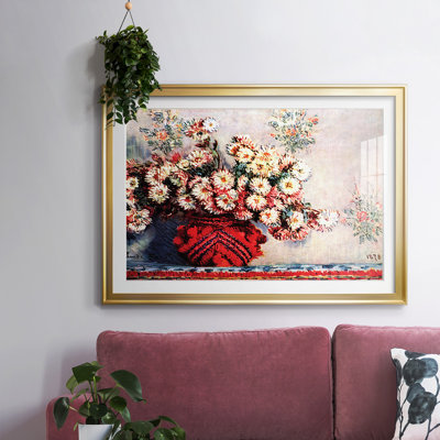 Still Life Chrysanthemums, reproduction d'art encadrée