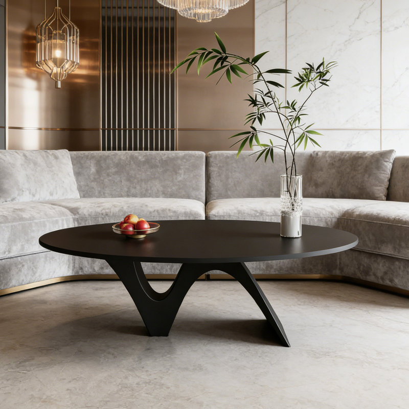 1 table basse simple, H 17,71 po x L 47,24 po x l 23,62 po, Noir