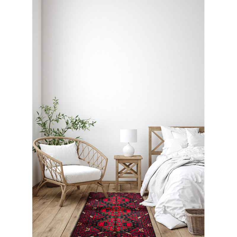 Rizbaft Red Rug 3'8" x 6'4"