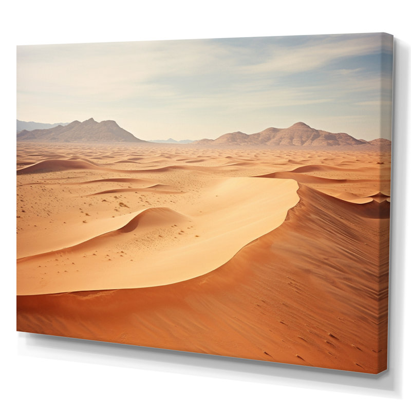 Scénique paysage désertique infini horizon III, Toile tendue, H 34 po x l 44 po x P 1,5 po