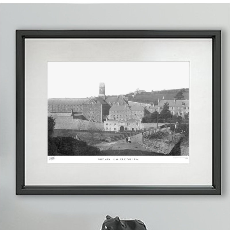 Bodmin, H.M. Prison 1894 - Single Picture Frame Print on Wood, 40cm H x 50cm W x 2.3cm D