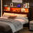 Kulthum Upholstered Leather Panel Headboard-1151887793-1151887792